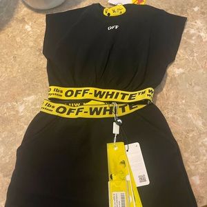 Girls off white skirt set